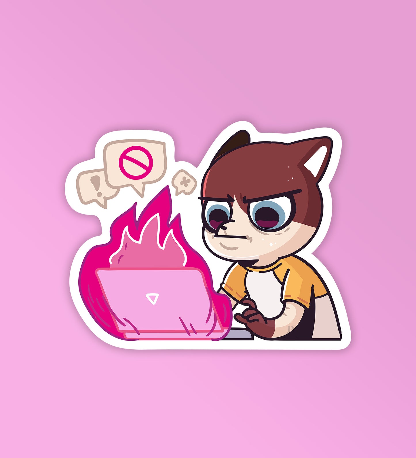 Work On Fire! | Mobile & Laptop Sticker