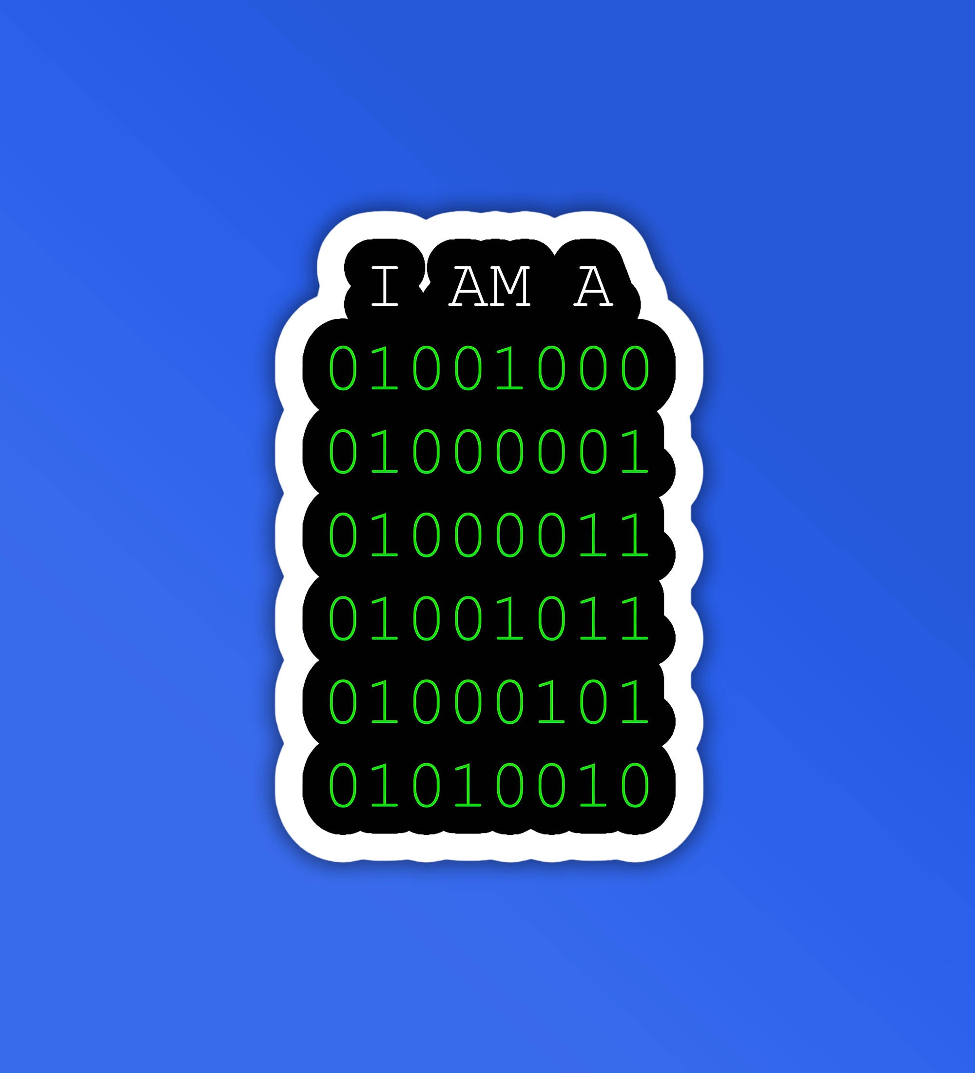 01001001 Programmer - Coding Sticker – Peeekaboo