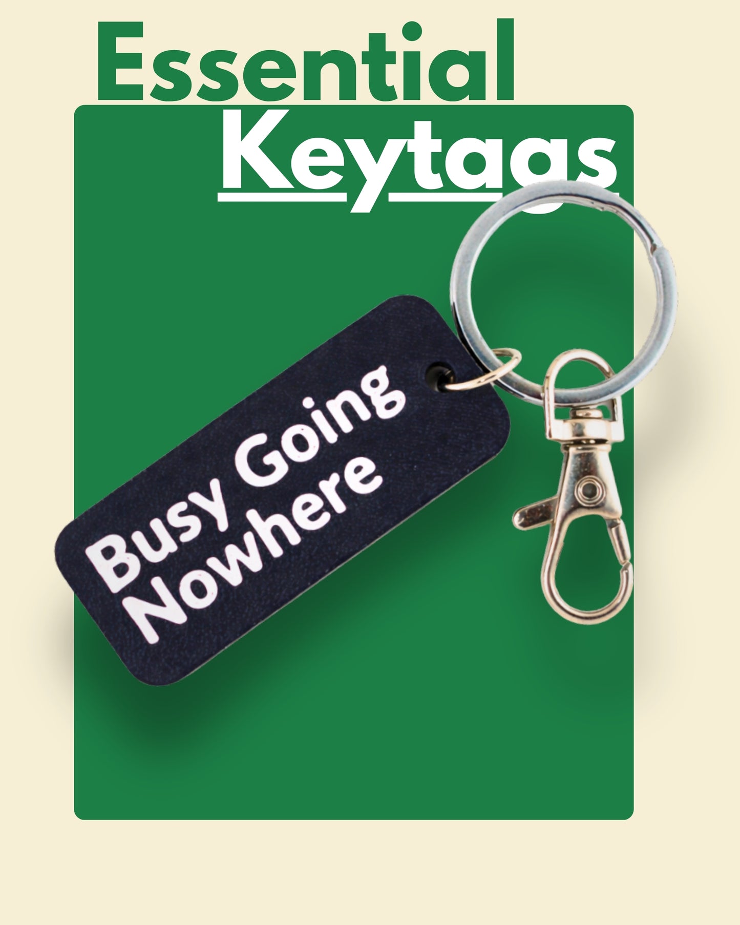 Busy Going Nowhere - Minimal Keychain & Bag Charm
