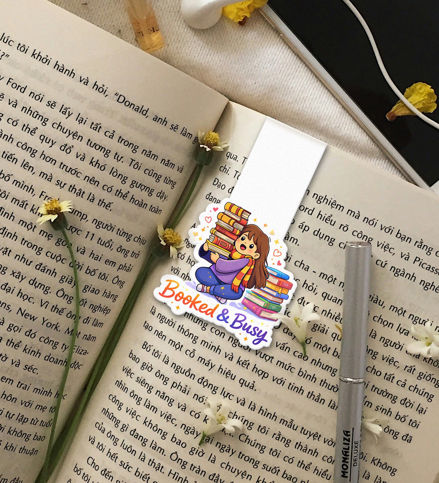 Magnetic Bookmark - Booked And Busy