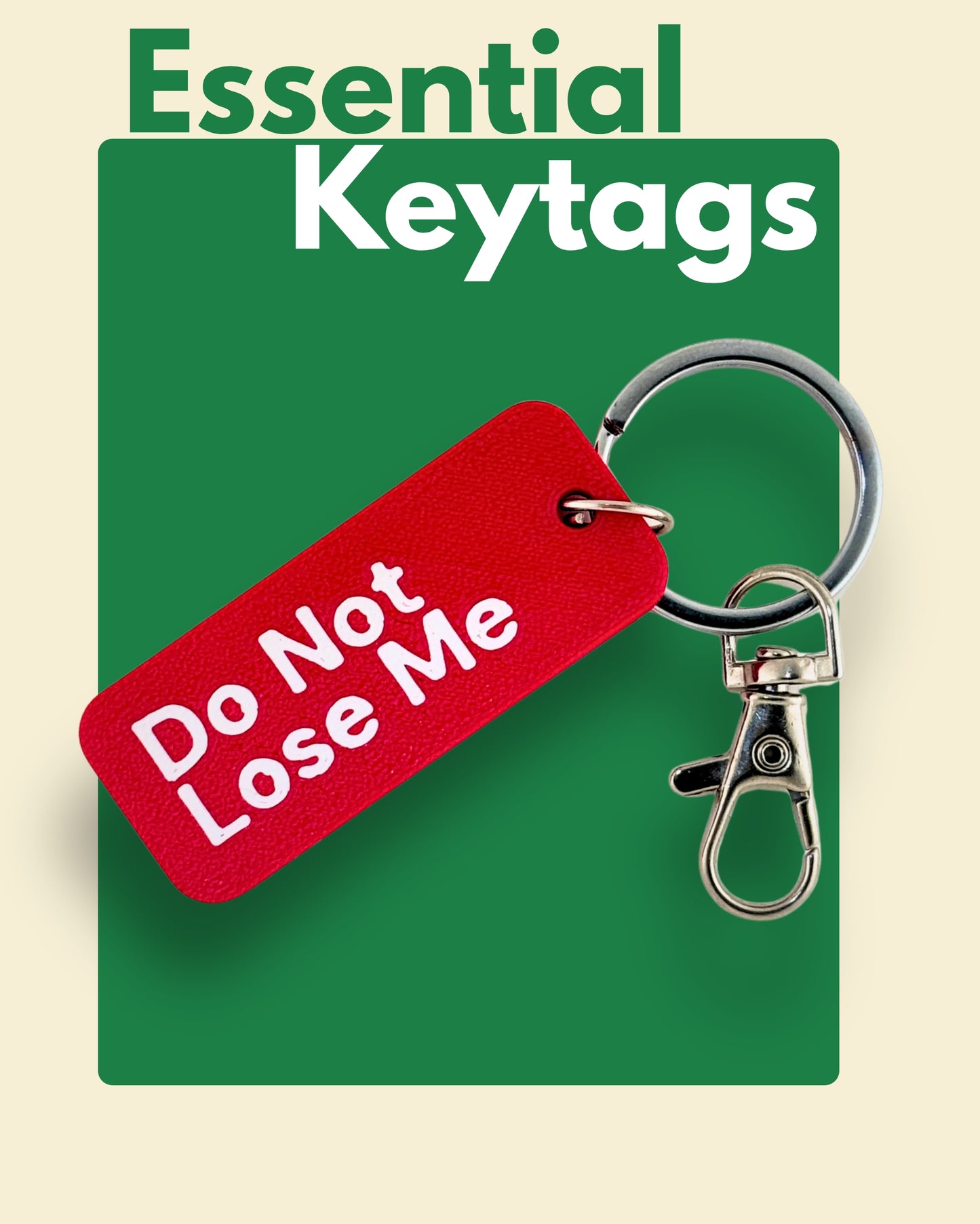 Do Not Lose Me - Minimal Keychain & Bag Charm