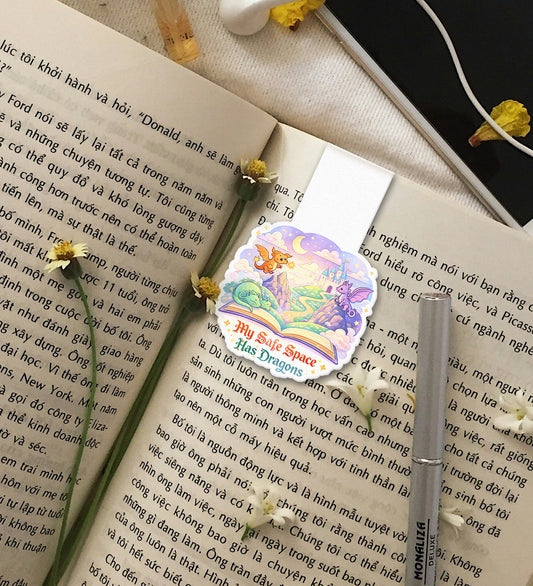 Magnetic Bookmark - My Safe Space Has Dragons
