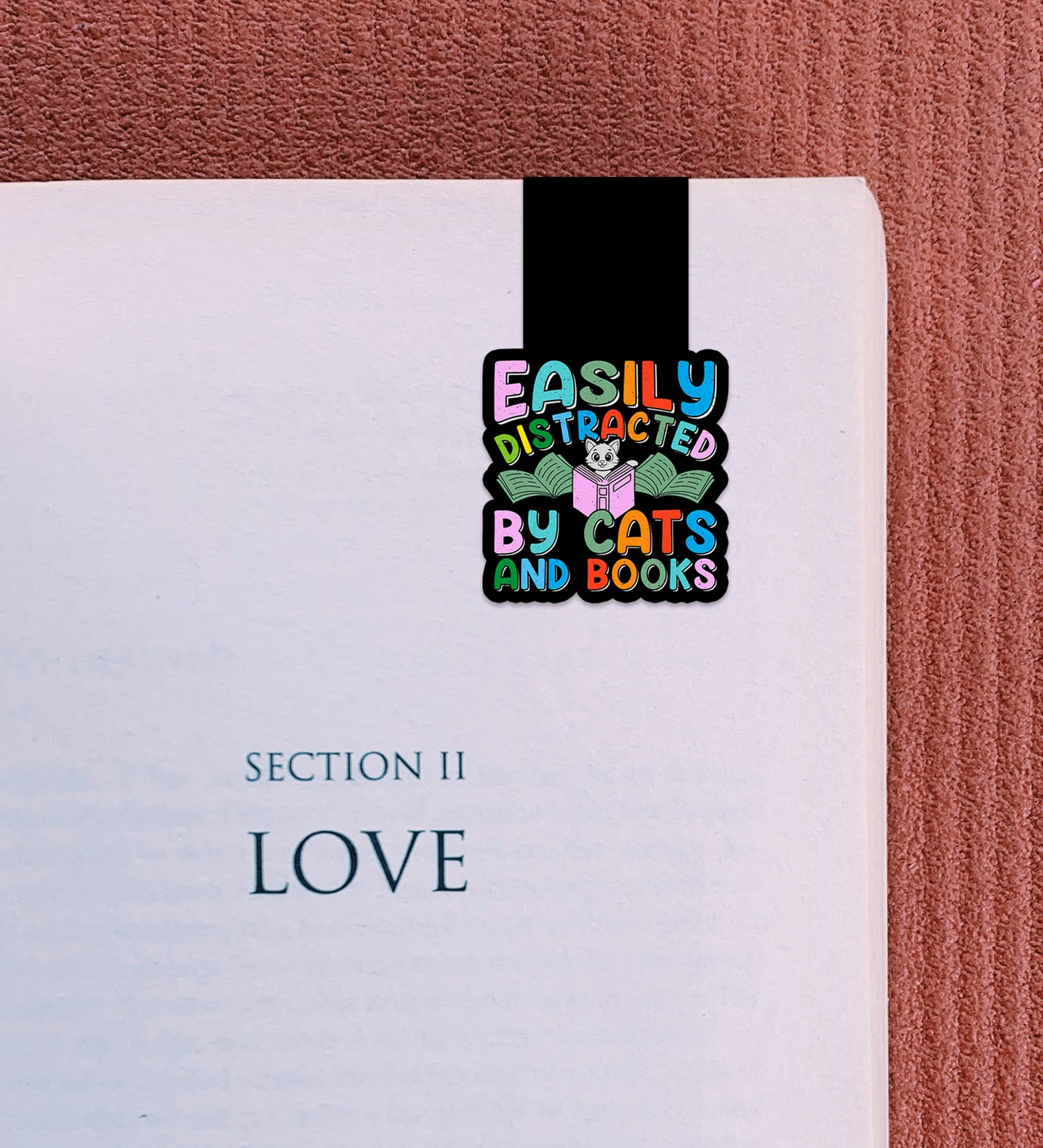Magnetic Bookmark - Easily Distracted By Cats And Books
