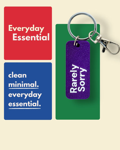 Rarely Sorry - Minimal Keychain & Bag Charm