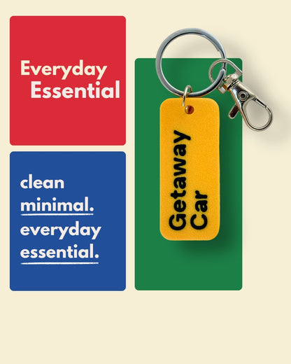 Getaway Car - Minimal Keychain & Bag Charm