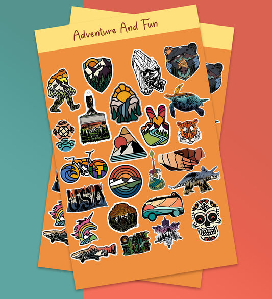 Adventure And Fun Sticker Sheet
