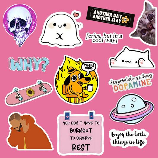 Cute Aesthetic Sticker Pack of 15