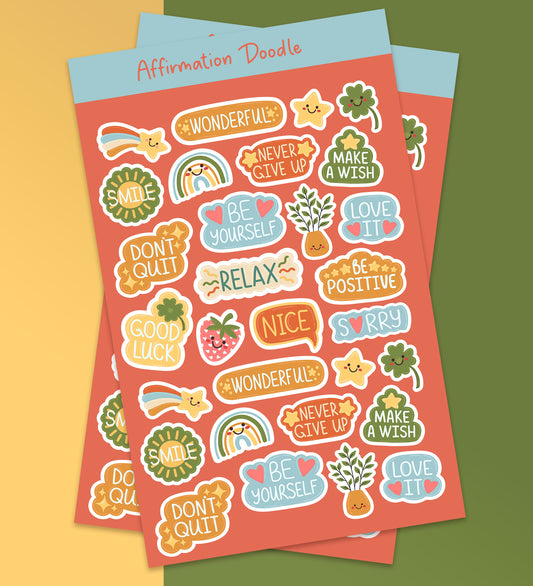 Affirmation Doodles | Sticker Sheet
