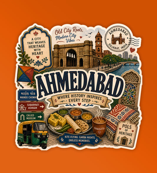 Ahmedabad - Indian City Laptop / Phone Stickers