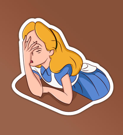 Alice Is Tired - Vinyl Laptop / Mobile Stickers