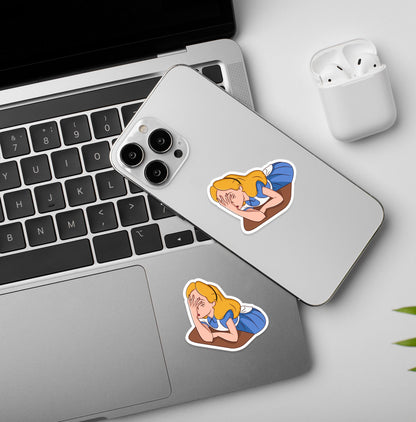 Alice Is Tired - Vinyl Laptop / Mobile Stickers