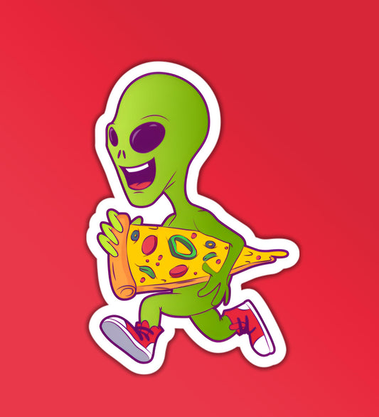 Alien Stealing Pizza