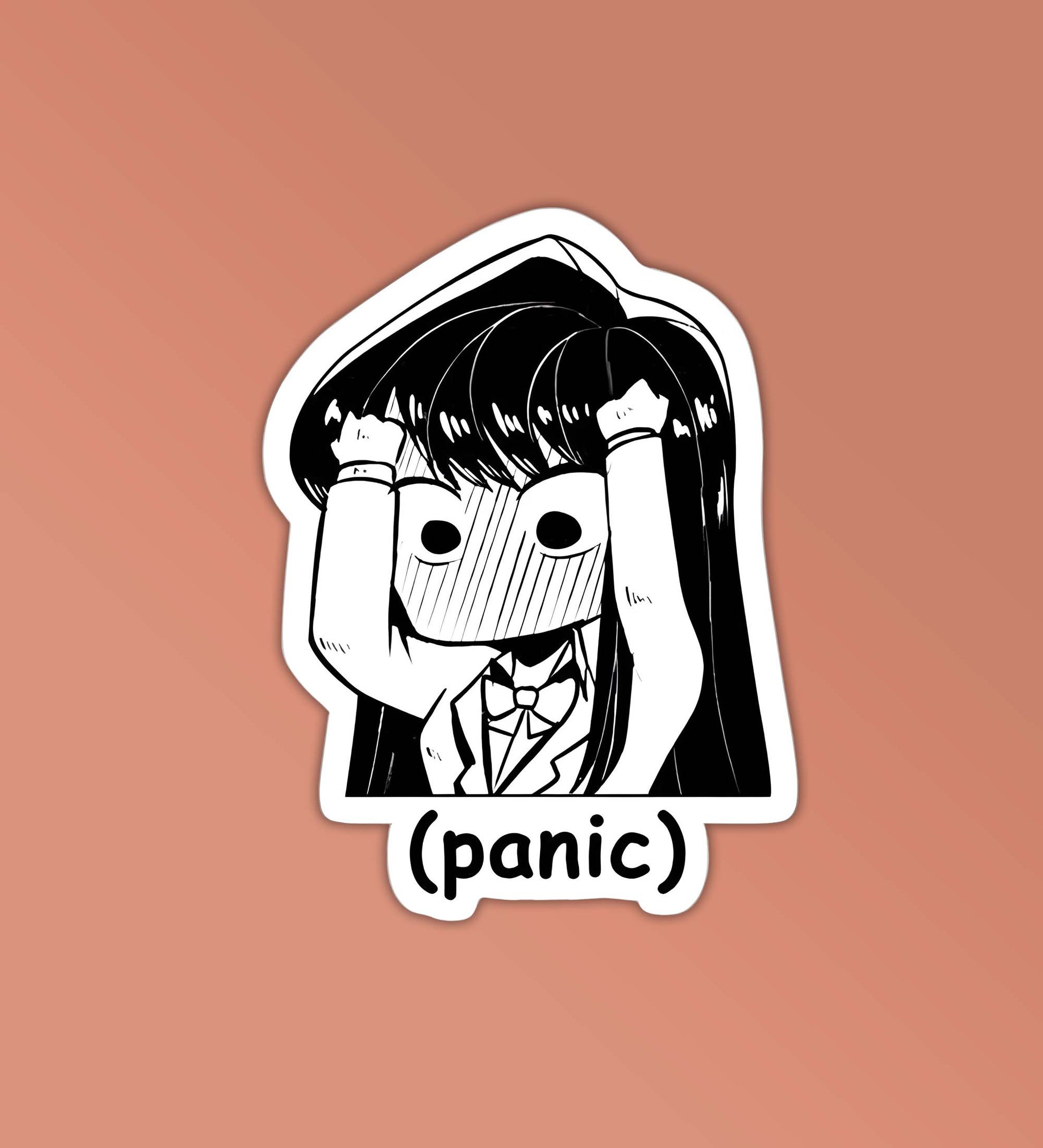 Anime Girl Panic Sticker – Peeekaboo
