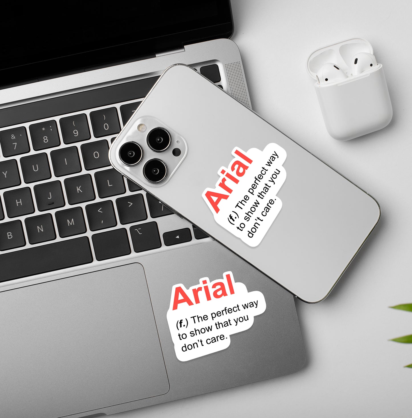 Arial -  Laptop & Mobile Stickers