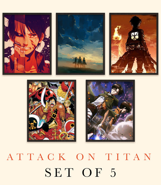 Attack On Titan Posters - Set Of 5