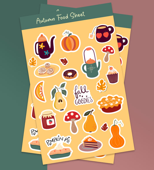 Autumn Food Sticker Sheet