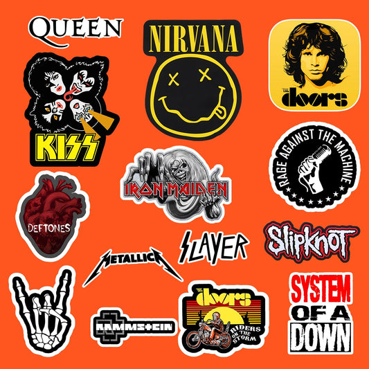 Vintage Bands Sticker Pack of 15