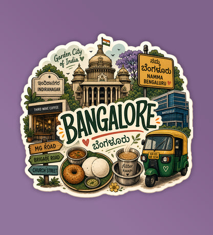 Bangalore - Indian City Laptop / Phone Stickers