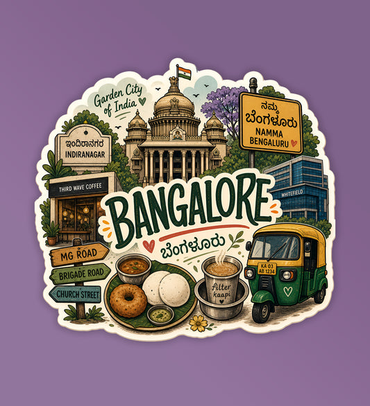 Bangalore - Indian City Laptop / Phone Stickers