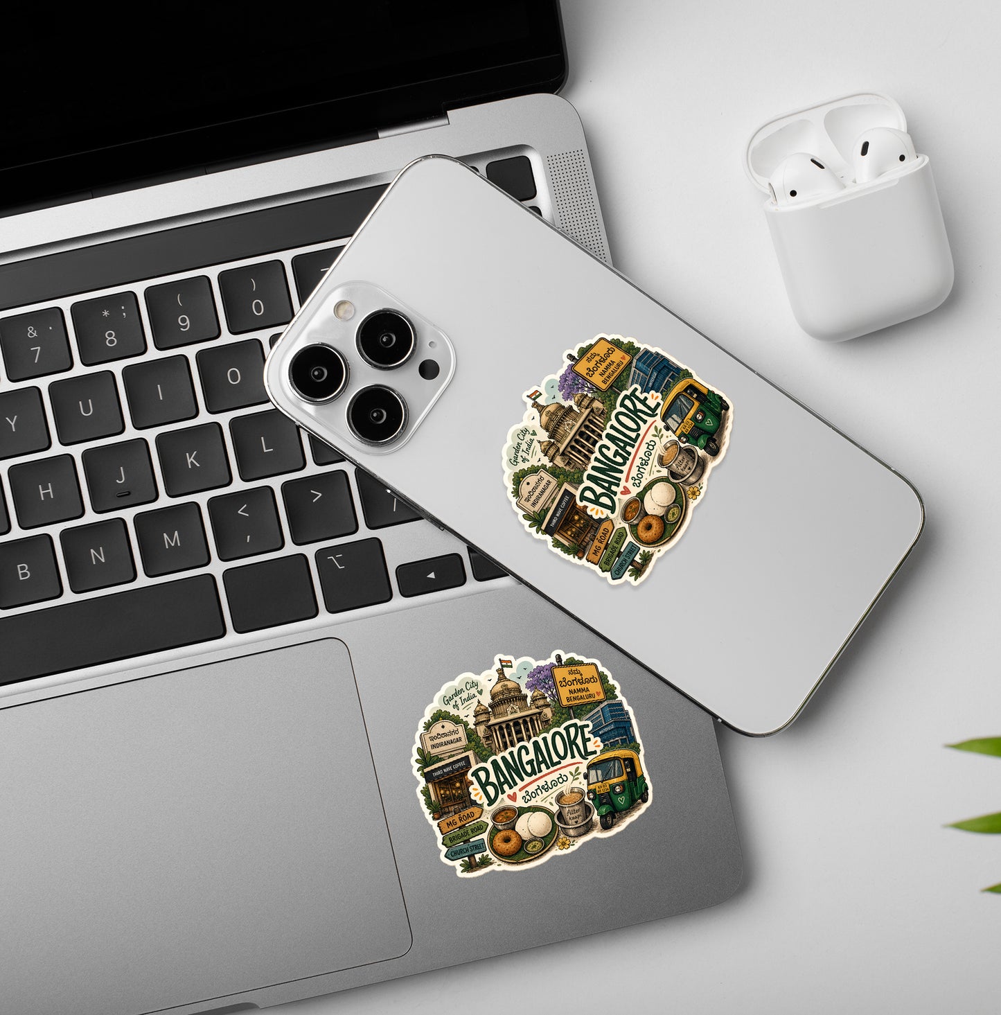 Bangalore - Indian City Laptop / Phone Stickers