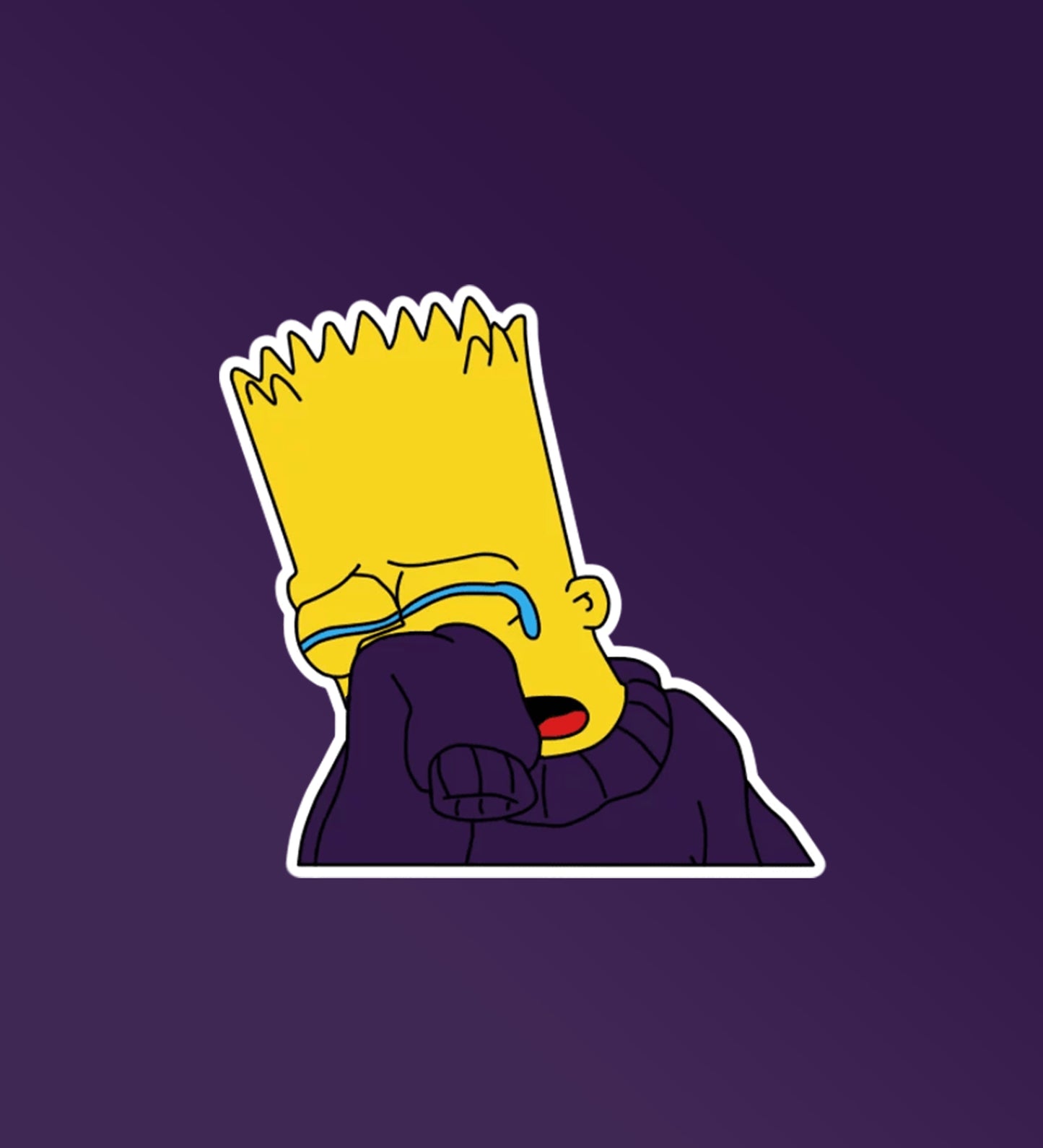 Sad Bart Sticker