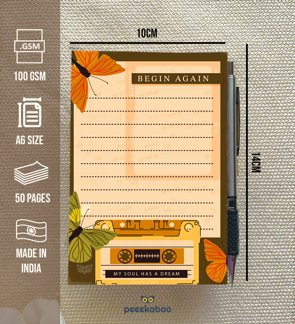 Begin Again Notepad