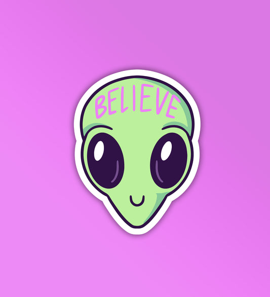 "Believe" In Aliens Sticker