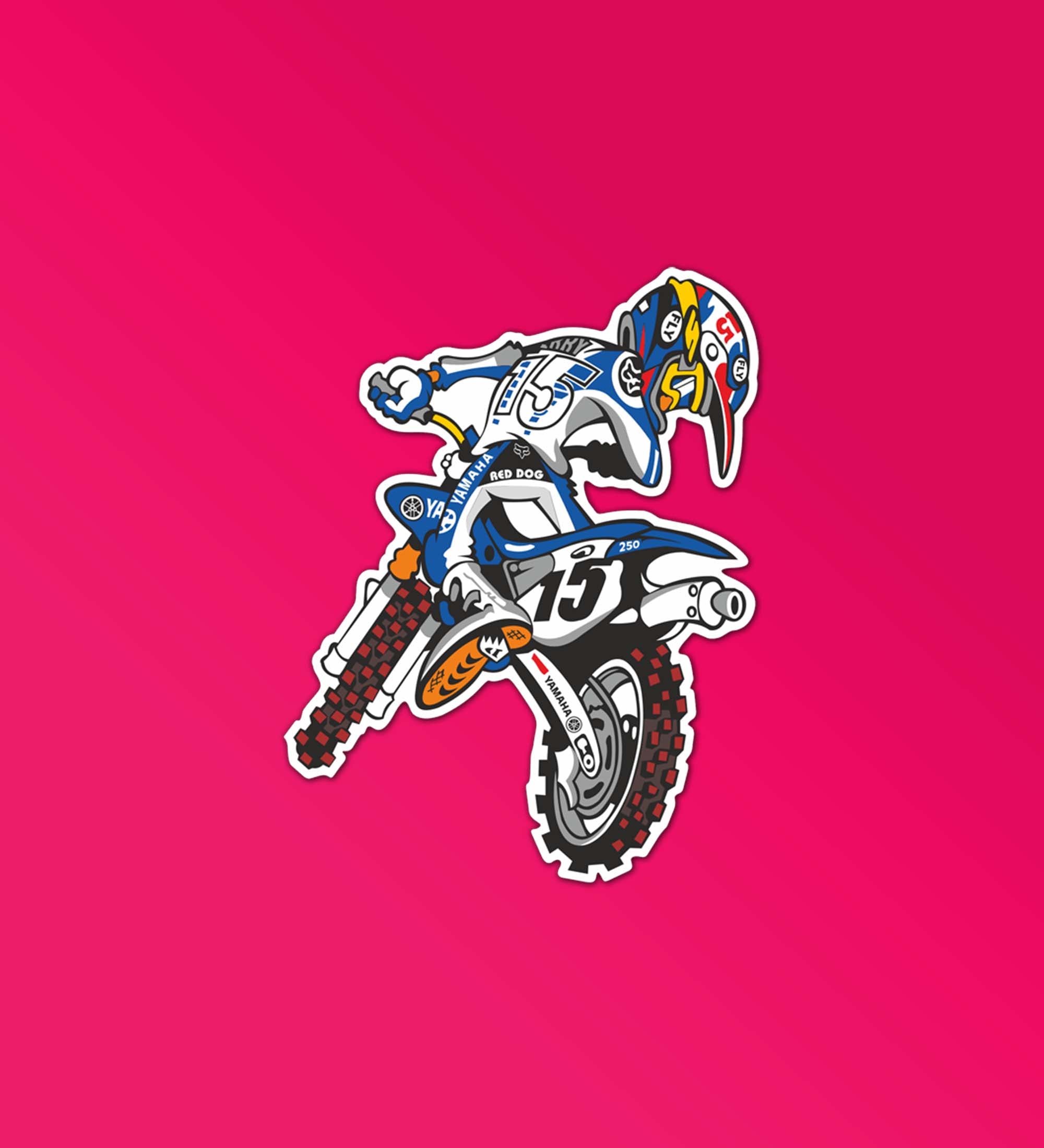 Mx Store Sticker Blue Motocross Bike Sticker – Peeekaboo