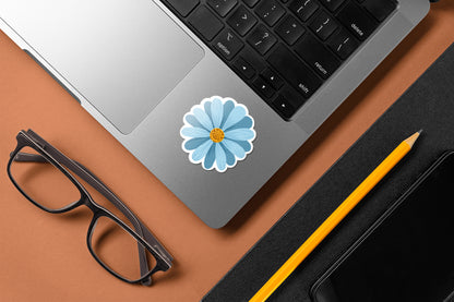 Blue Flower - Laptop & Mobile Stickers