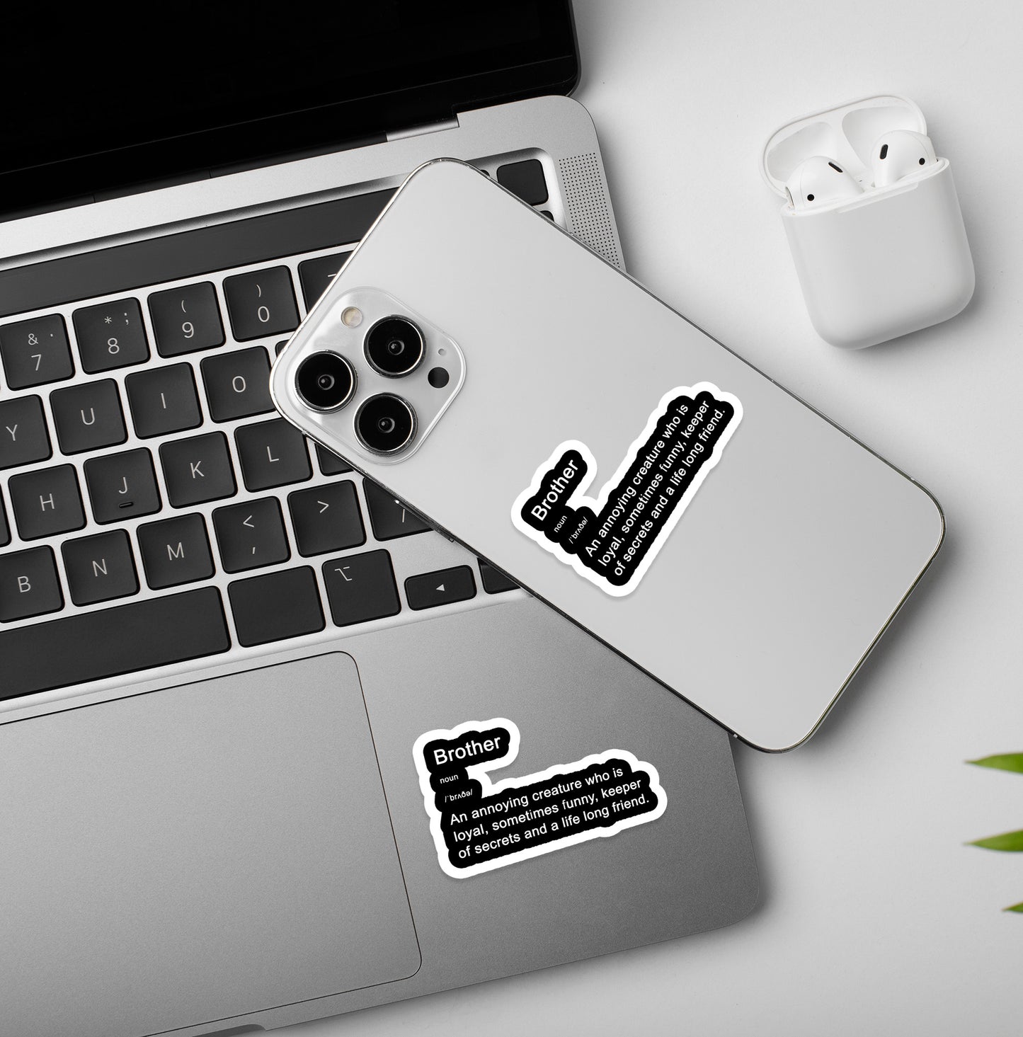 Brother - Meaning | Laptop & Mobile Stickers