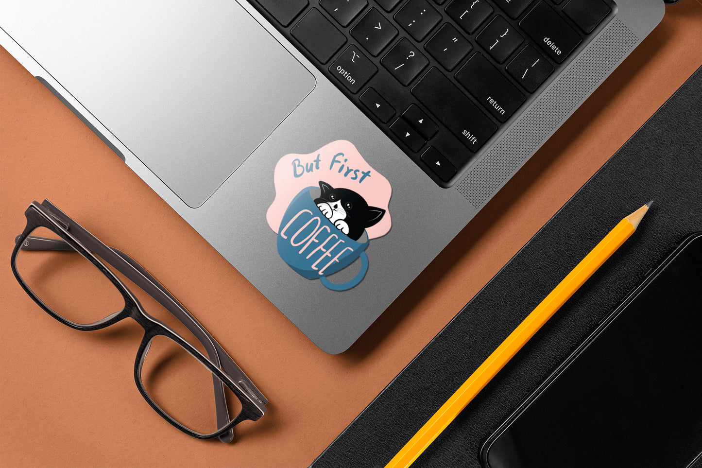 But First Coffee - Laptop & Mobile Stickers