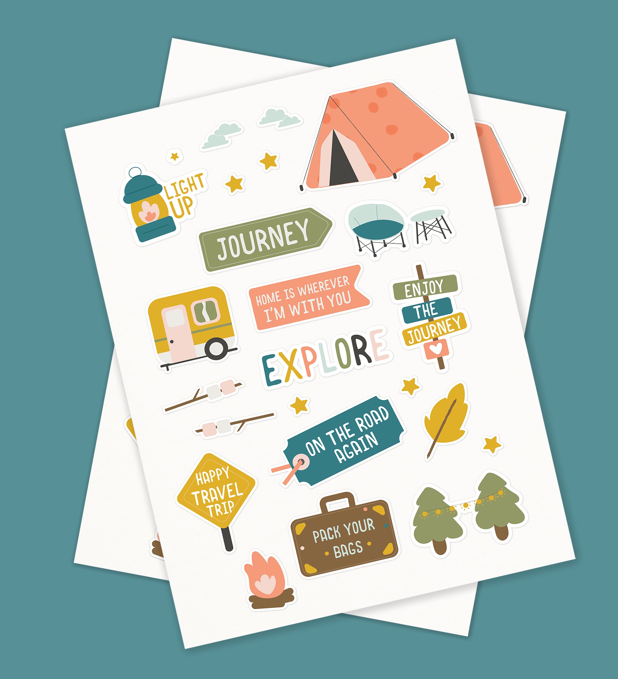 Explore Journey Sticker Sheet – Peeekaboo
