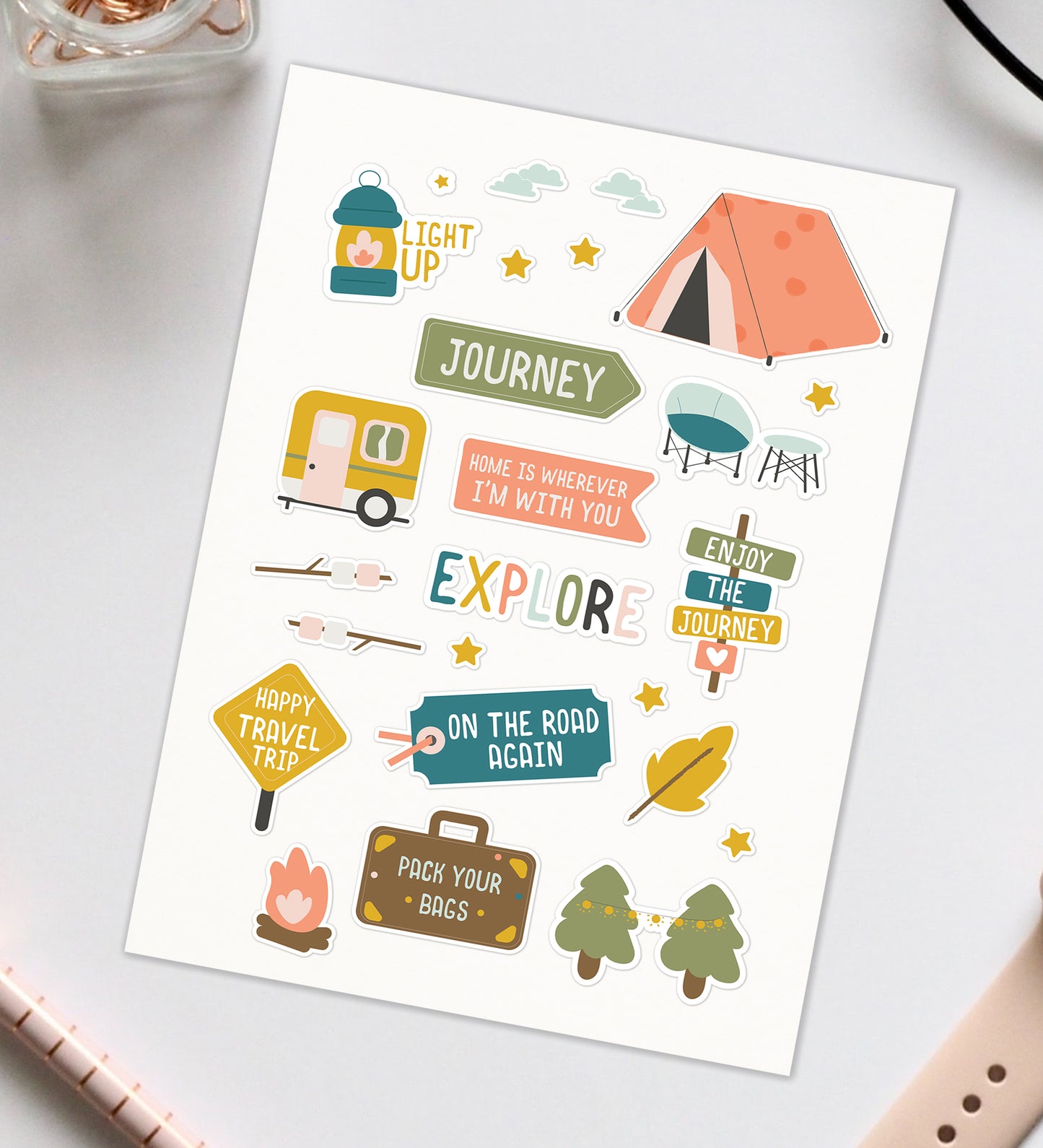 Explore Journey Sticker Sheet