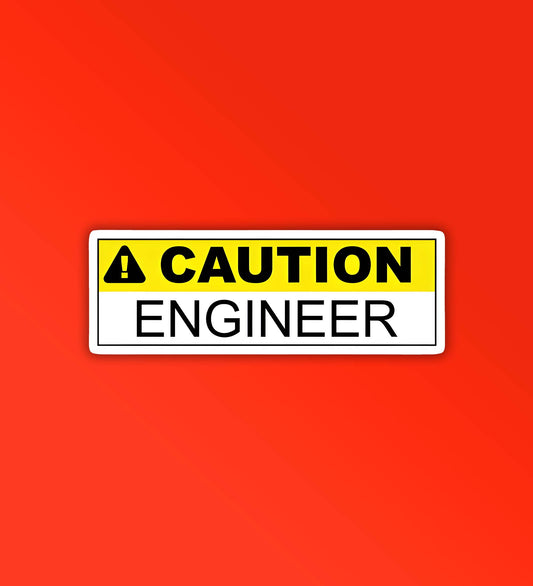 Caution Engineer Programmer - Coding Sticker