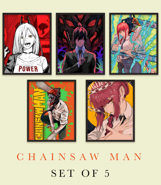Chainsaw Man Posters - Set Of 5