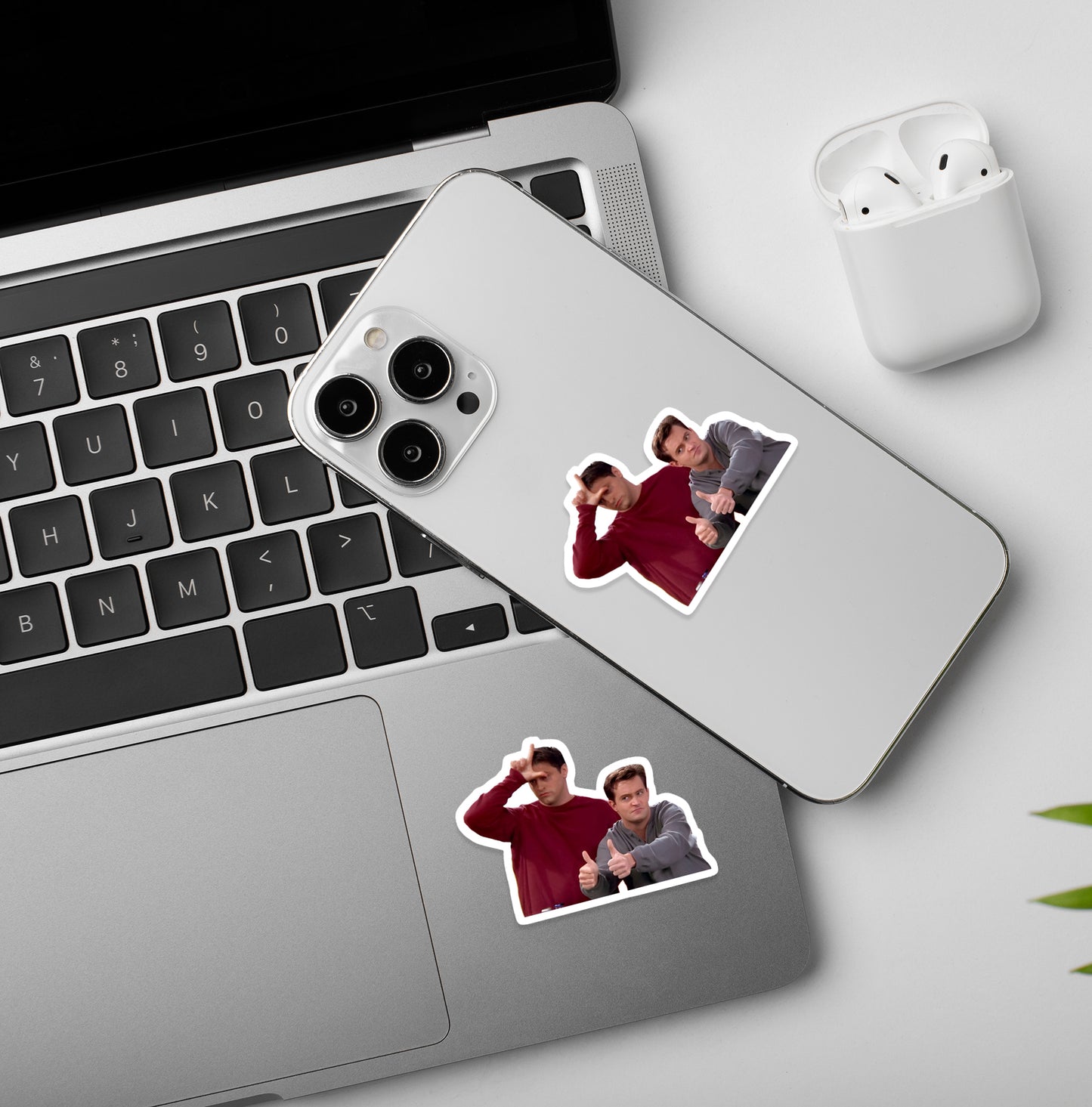 Joey And Chandler - Friends Laptop & Mobile Sticker