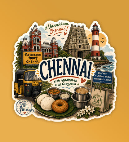 Chennai - Indian City Laptop / Phone Stickers