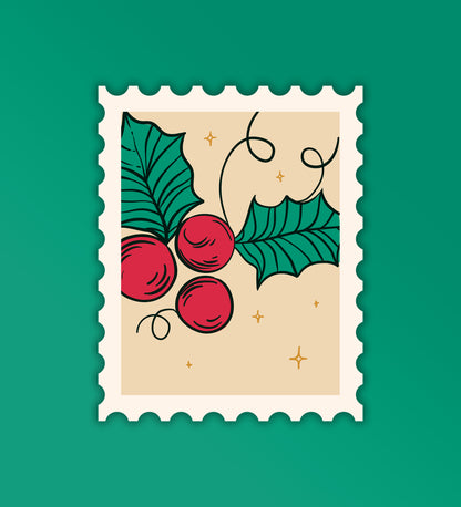 Christmas Stamp - Set of 4 | Mobile - Laptop Sticker