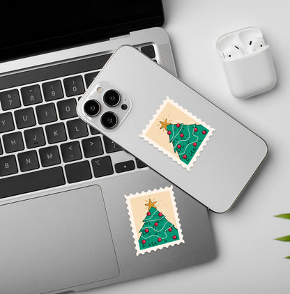 Christmas Stamp - Set of 4 | Mobile - Laptop Sticker