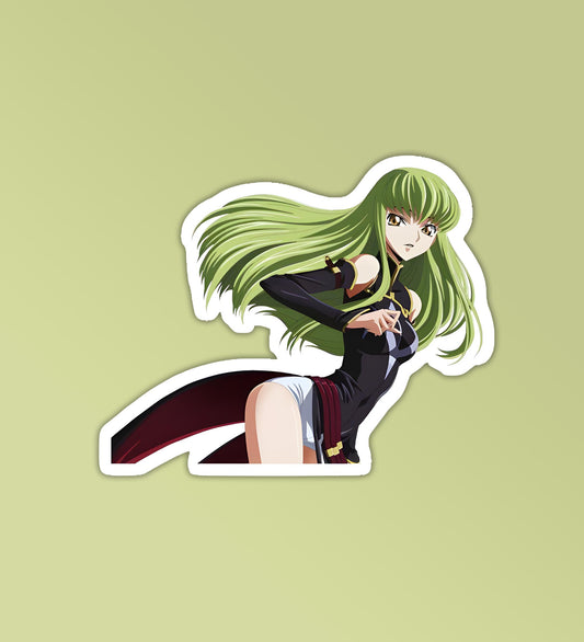 Code Geass Girl Sticker - Laptop & Mobile Stickers