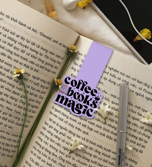 Magnetic Bookmark - Coffee Books Magic
