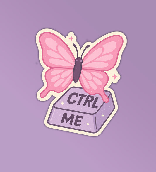 Control Me Butterfly Sticker