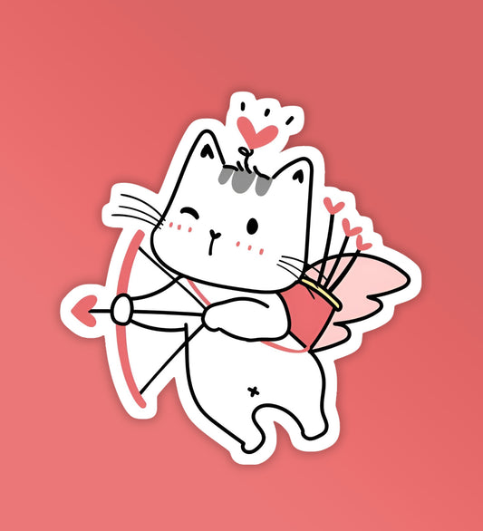 Cupid Kitty | Laptop & Mobile Stickers