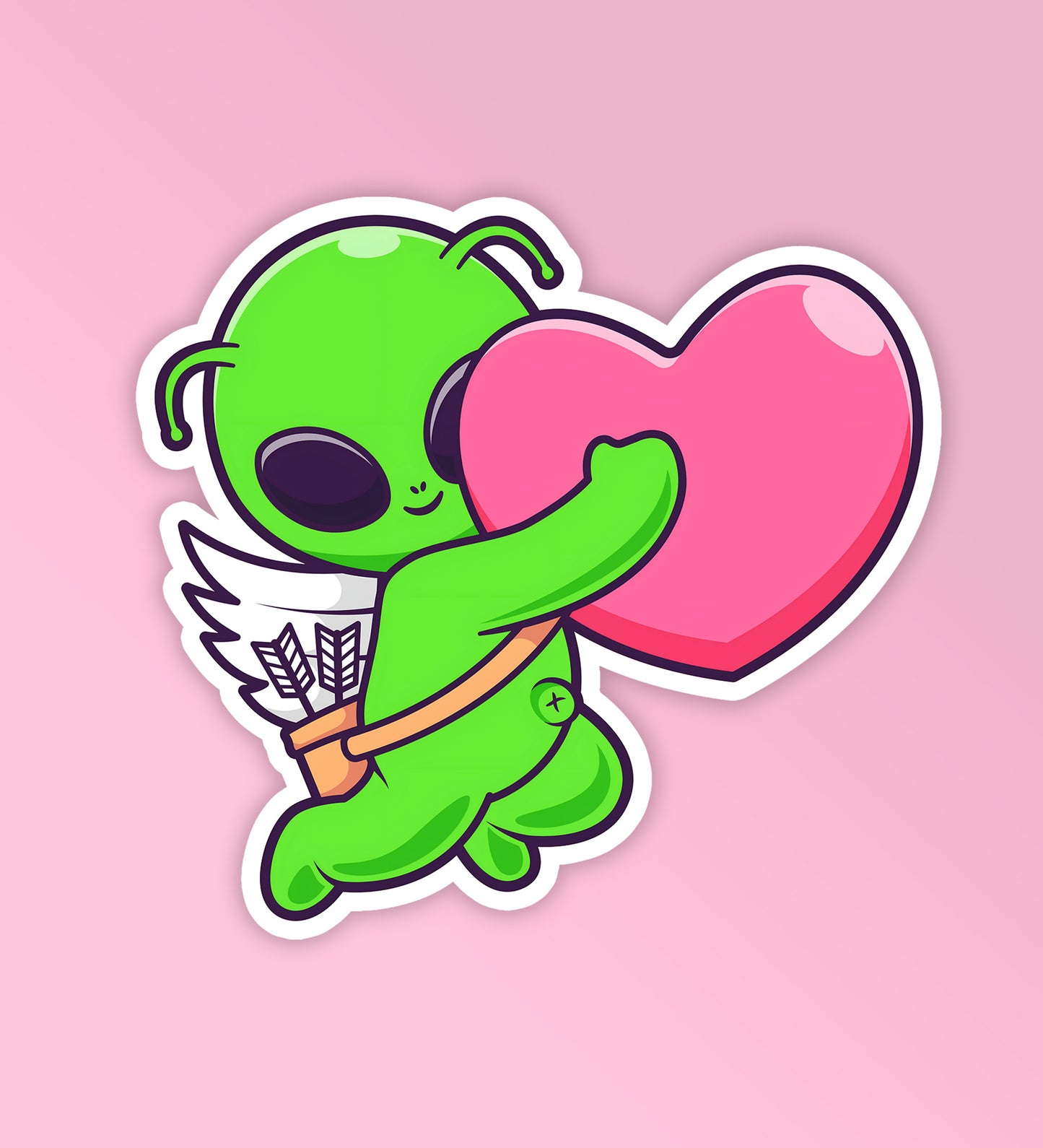 Cupid From Space - Laptop/Mobile Sticker