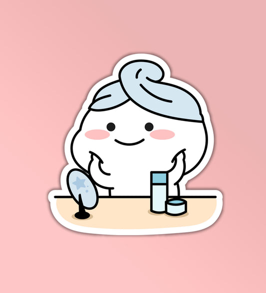 Kawaii Skin Care Meme  - Vinyl Laptop / Mobile Stickers