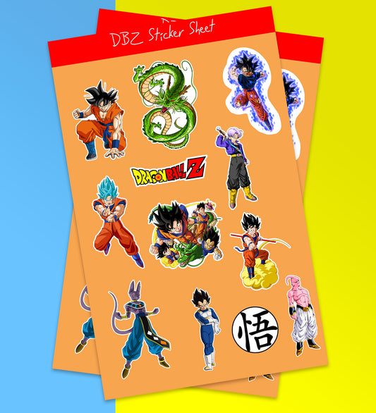 Dragon Ball Z Sticker Sheet