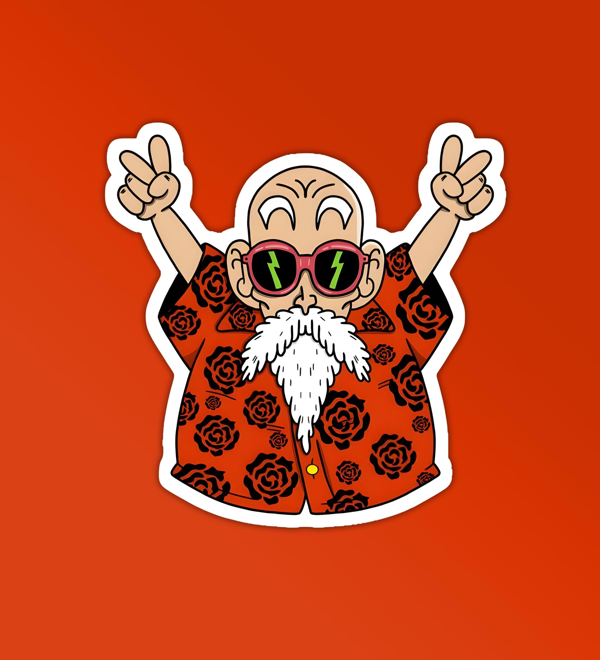 DBZ Master Roshi - Laptop & Mobile Stickers – Peeekaboo