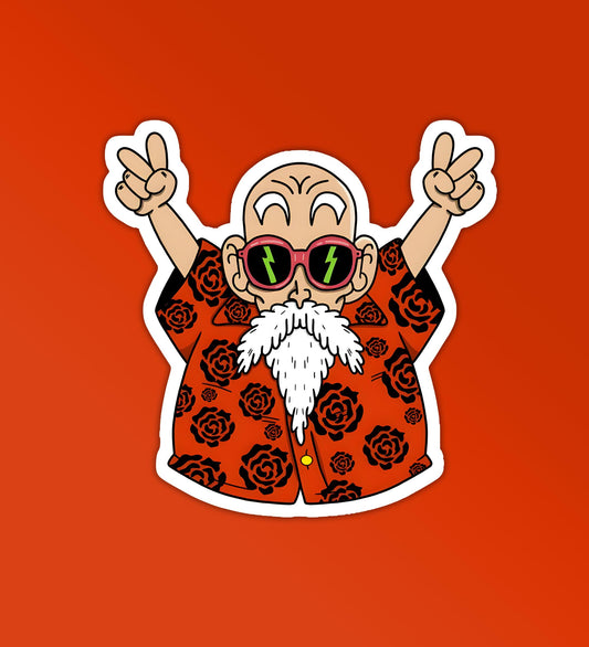 DBZ Master Roshi - Laptop & Mobile Stickers