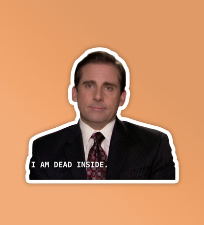 Dead Inside - The Office Laptop & Mobile Stickers