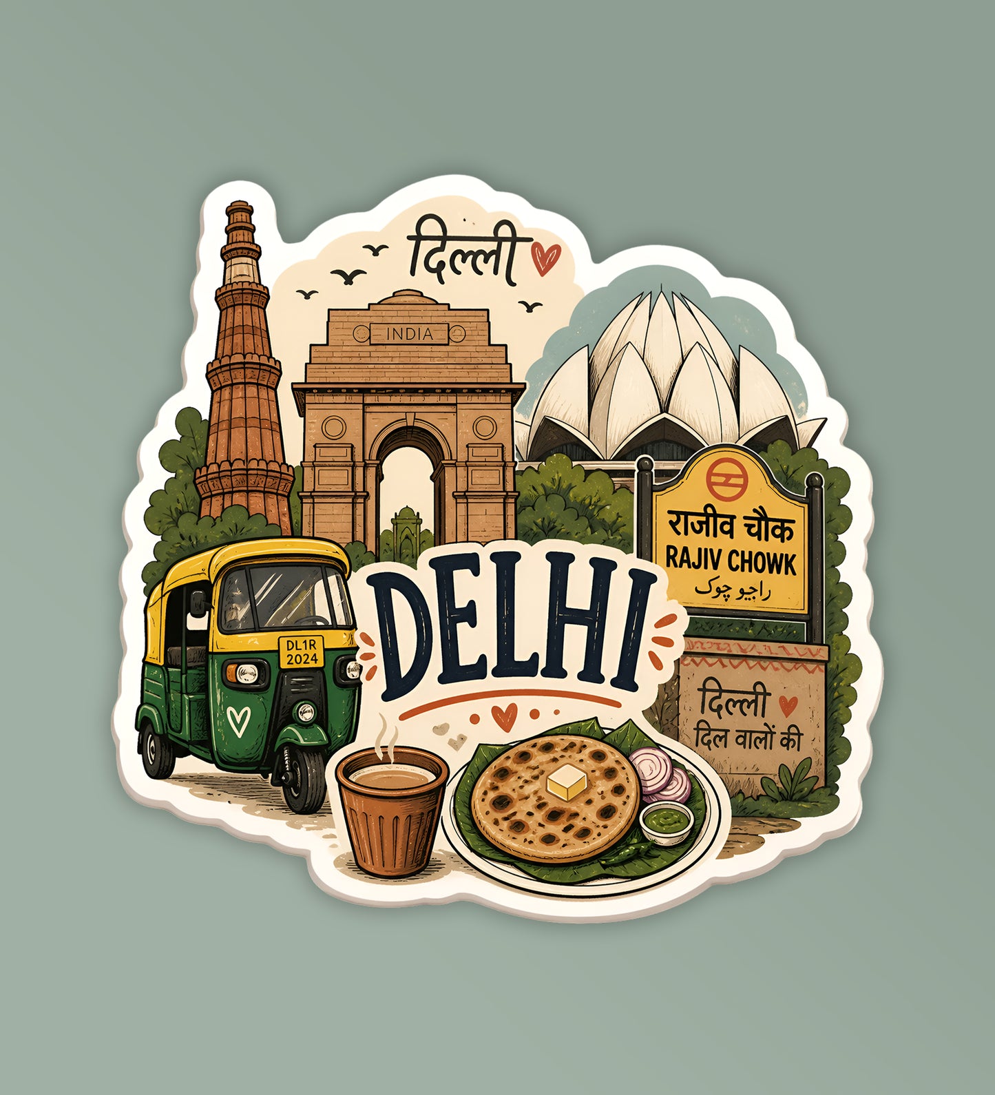 Delhi - Indian City Laptop / Phone Stickers